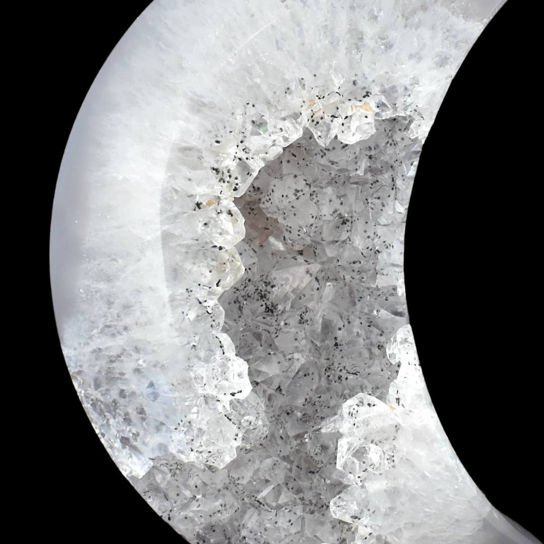 Agate Moon Geode Carving