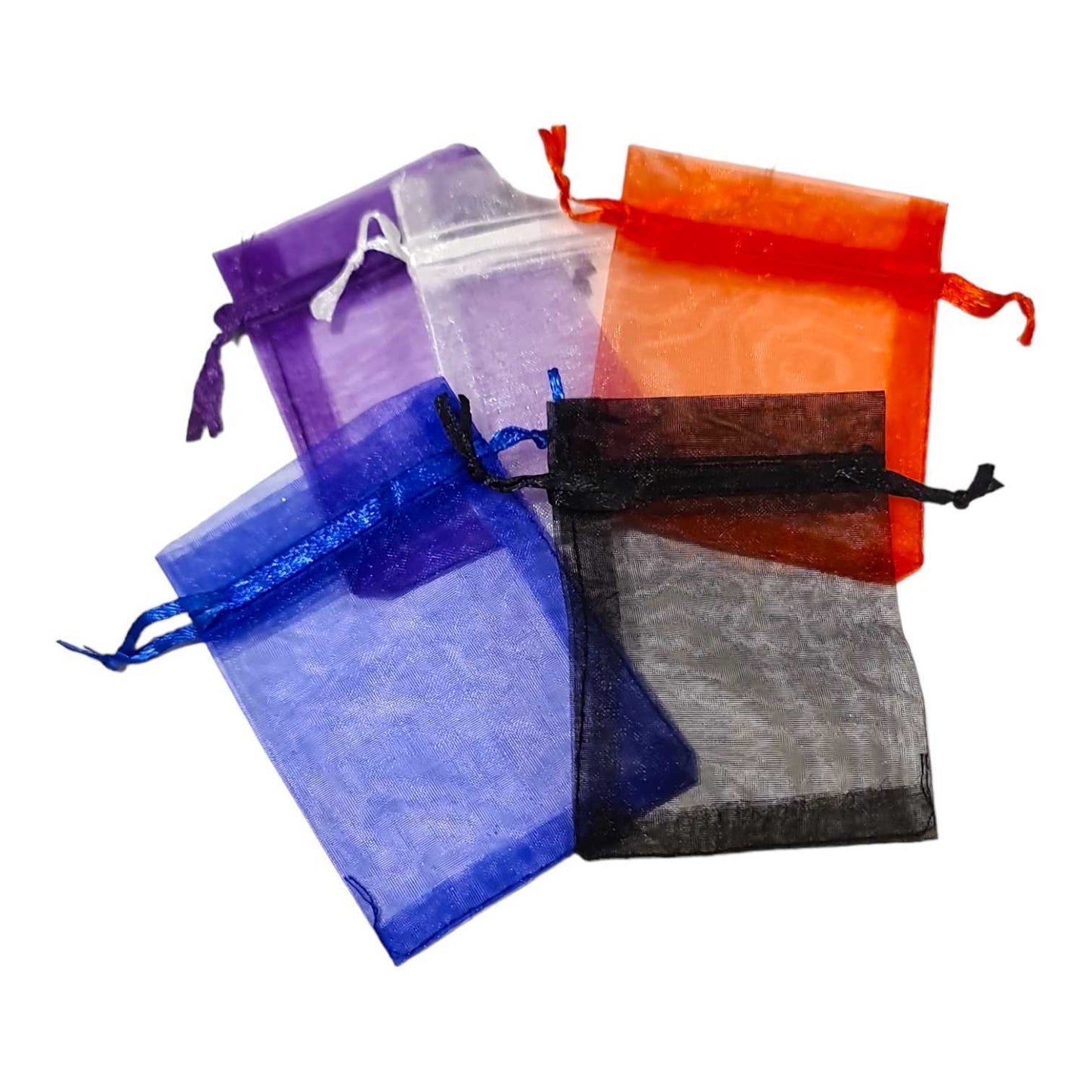 Mixed Colours Organza Jewellery Bags [25 pcs]