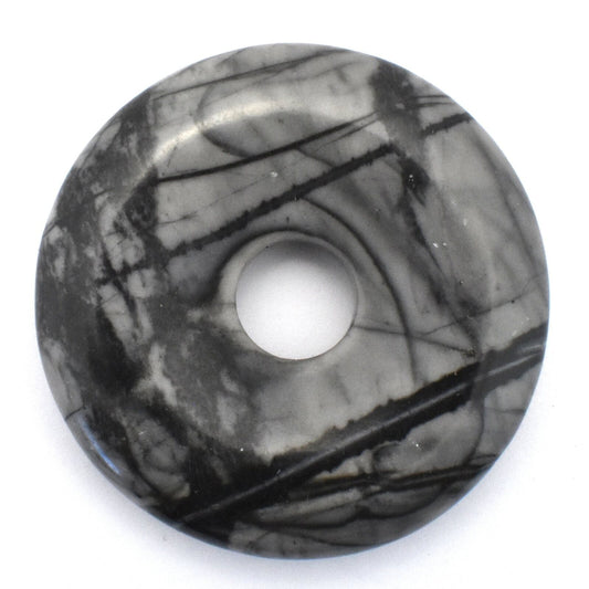 Picasso Jasper Donut Pendant Carving