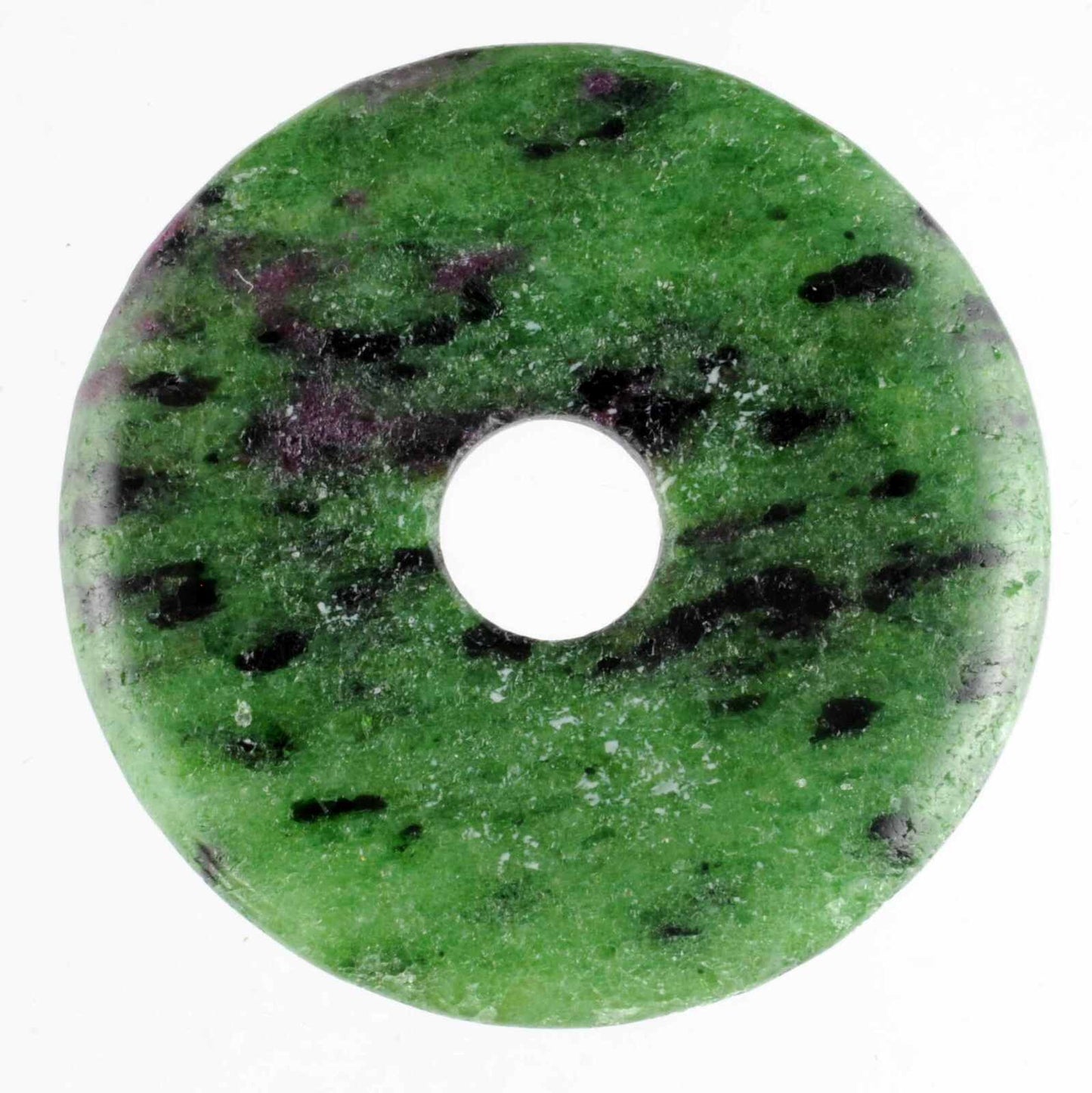 Ruby in Zoisite Donut Pendant Carving