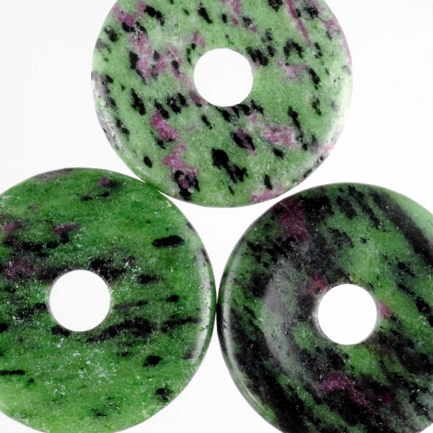Ruby in Zoisite Donut Pendant Carving