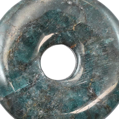Blue Apatite Donut Pendant Carving
