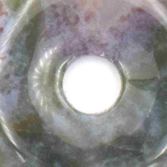 Fancy Agate Donut Pendant Carving