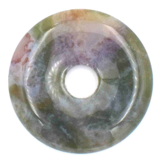 Fancy Agate Donut Pendant Carving