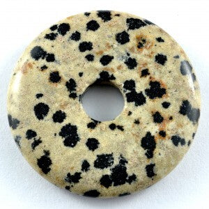 Dalmatian Jasper Donut Pendant Carving