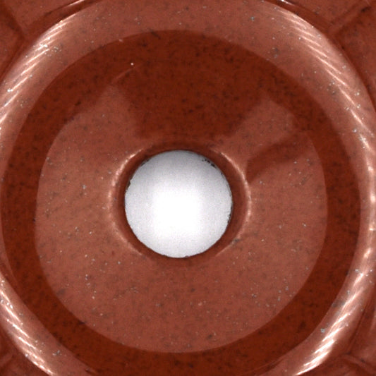 Red Jasper Donut Pendant Carving