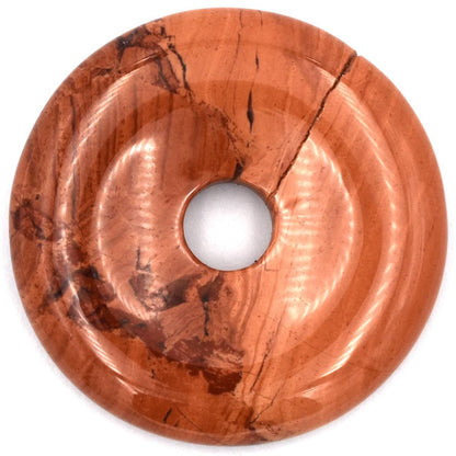 Red Jasper Donut Pendant Carving