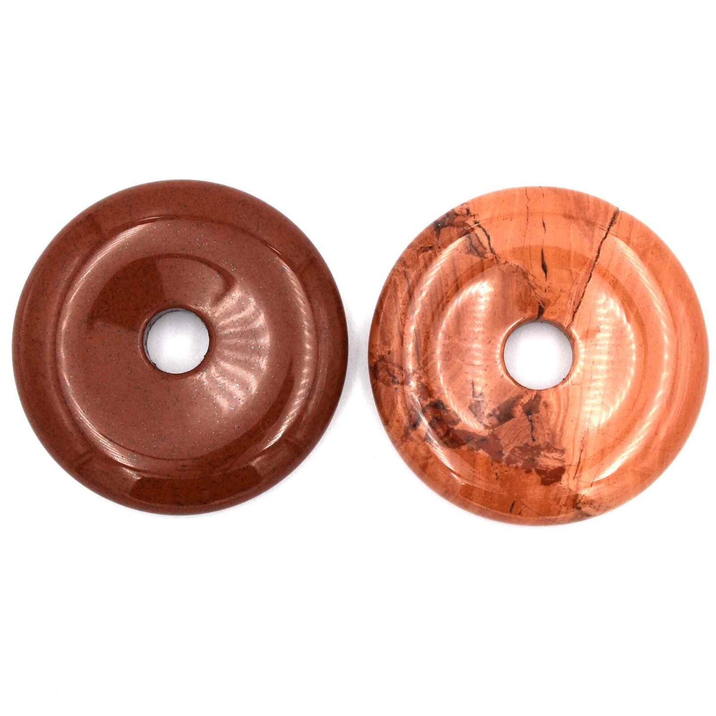 Red Jasper Donut Pendant Carving