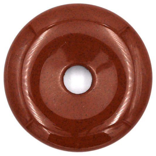 Red Jasper Donut Pendant Carving
