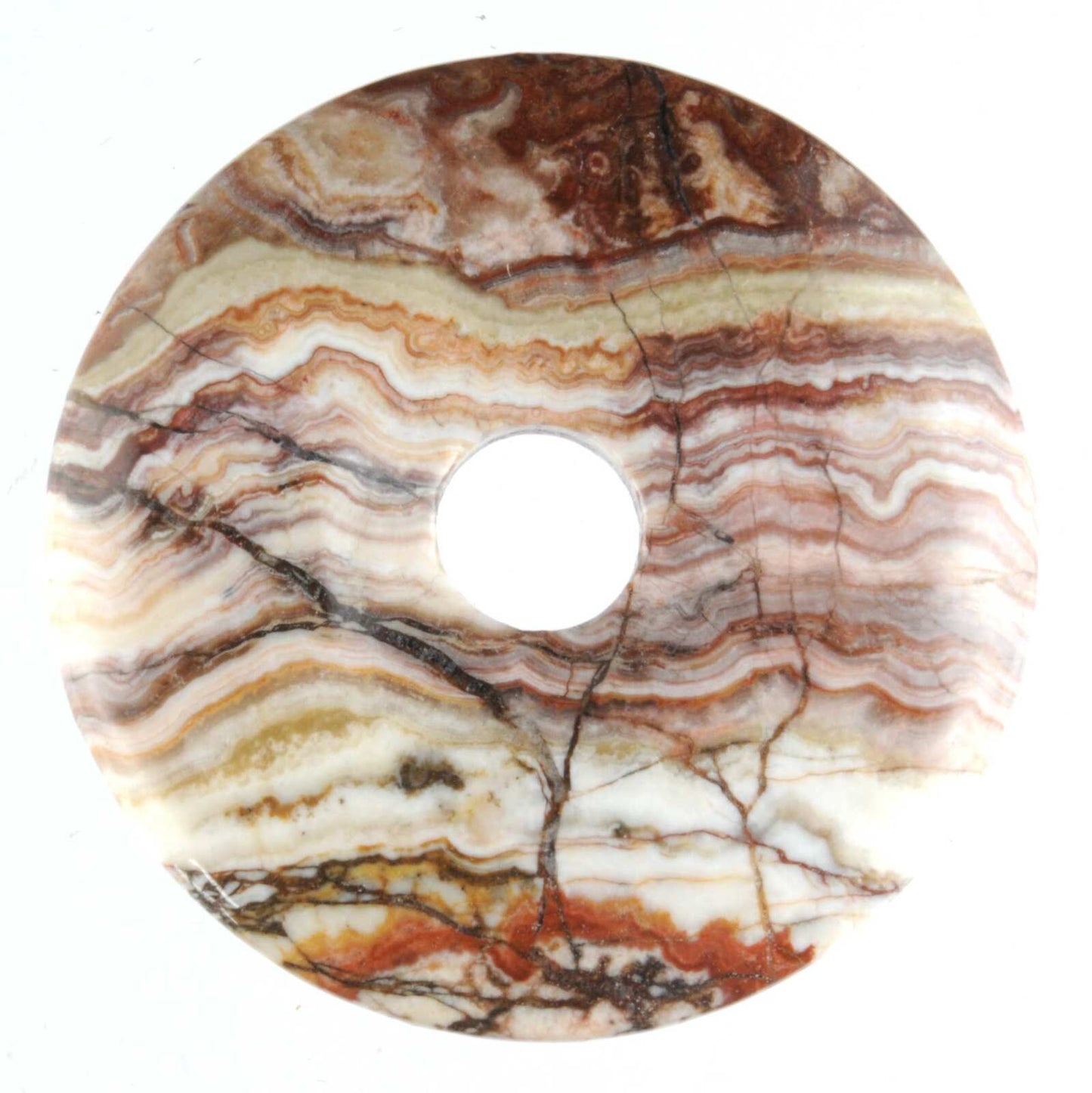Rosetta Jasper Donut Pendant Carving [Large]
