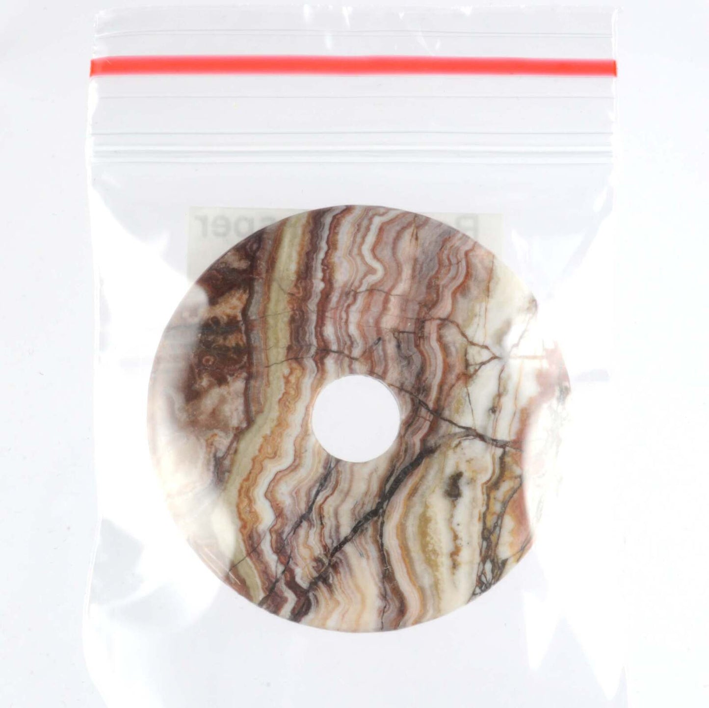 Rosetta Jasper Donut Pendant Carving [Large]
