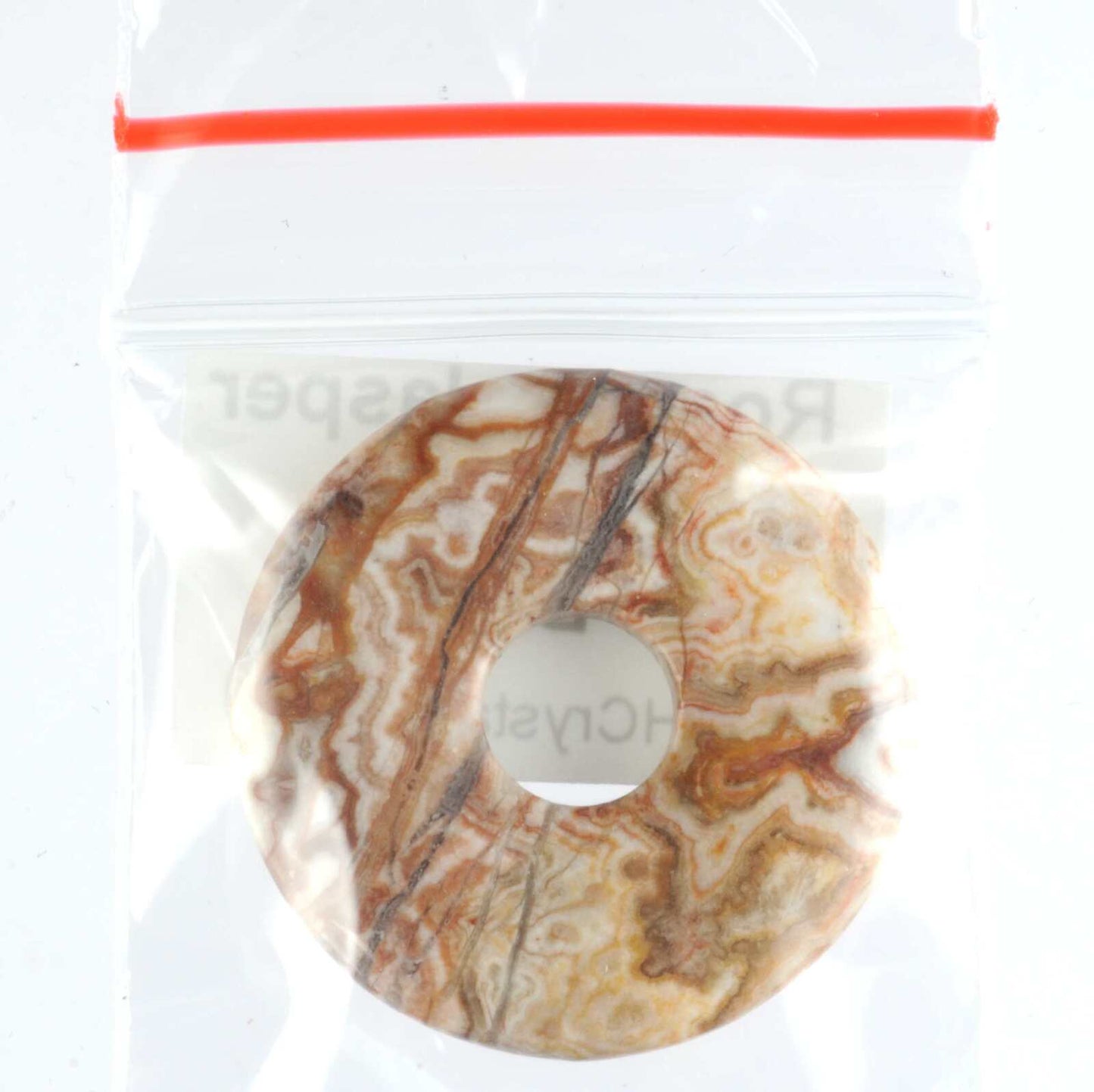 Rosetta Jasper Donut Pendant Carving [Small]