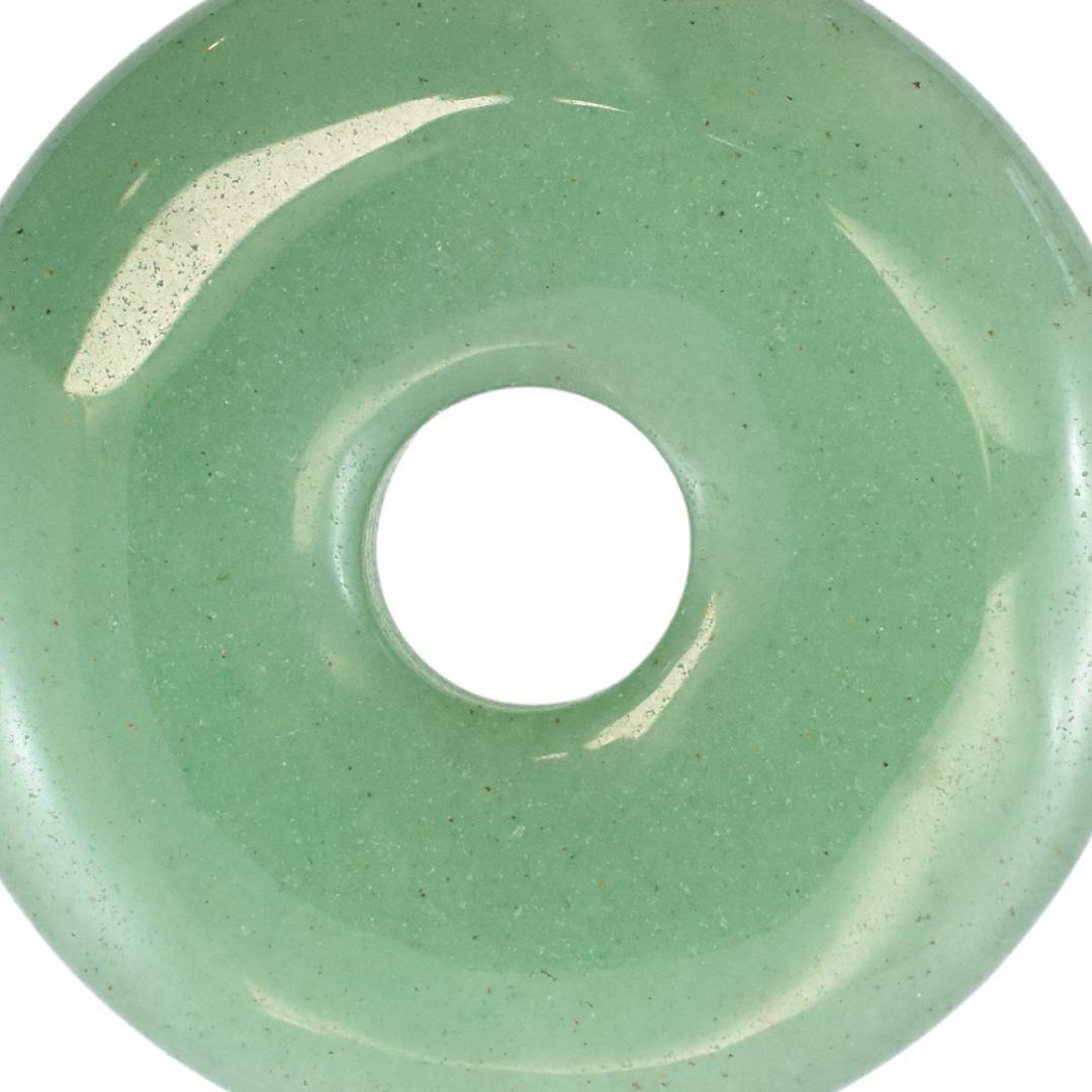 Green Aventurine Donut Pendant Carving