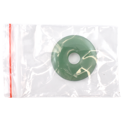 Green Aventurine Donut Pendant Carving