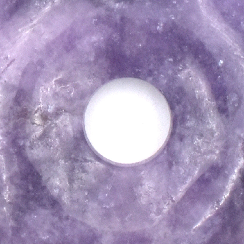 Purple Lepidolite Donut Pendant Carving