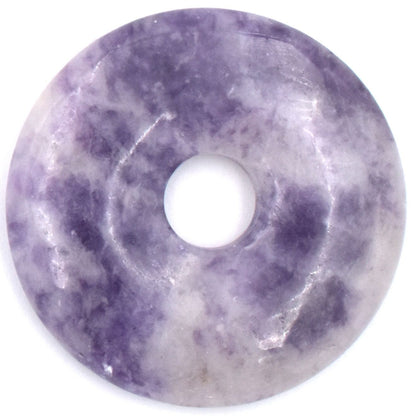Purple Lepidolite Donut Pendant Carving