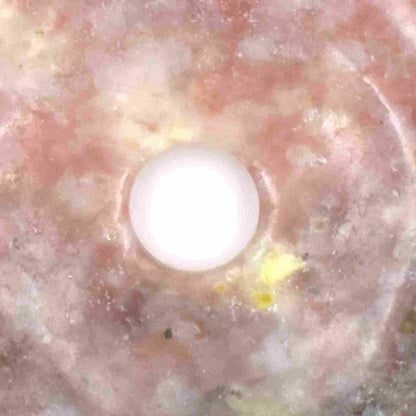 Pink Jasper Donut Pendant Carving