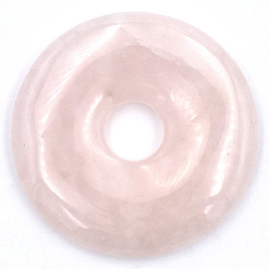 Rose Quartz Donut Pendant Carving
