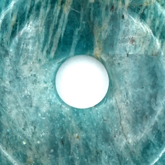 Russian Amazonite Donut Pendant Carving