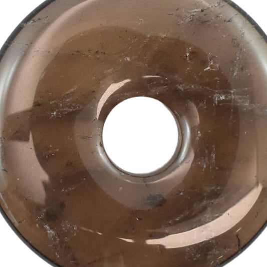 Smoky Quartz Donut Pendant Carving
