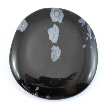 White Snowflake Obsidian Palm Stone