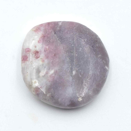 Pink Tourmaline in Quartz Palm Stone