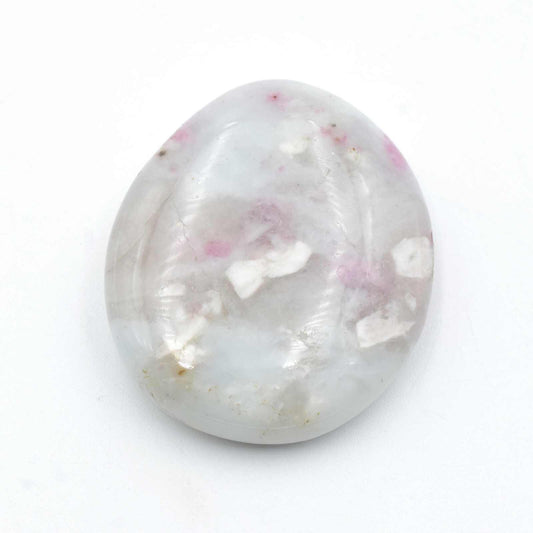 Pink Tourmaline in Quartz Palm Stone