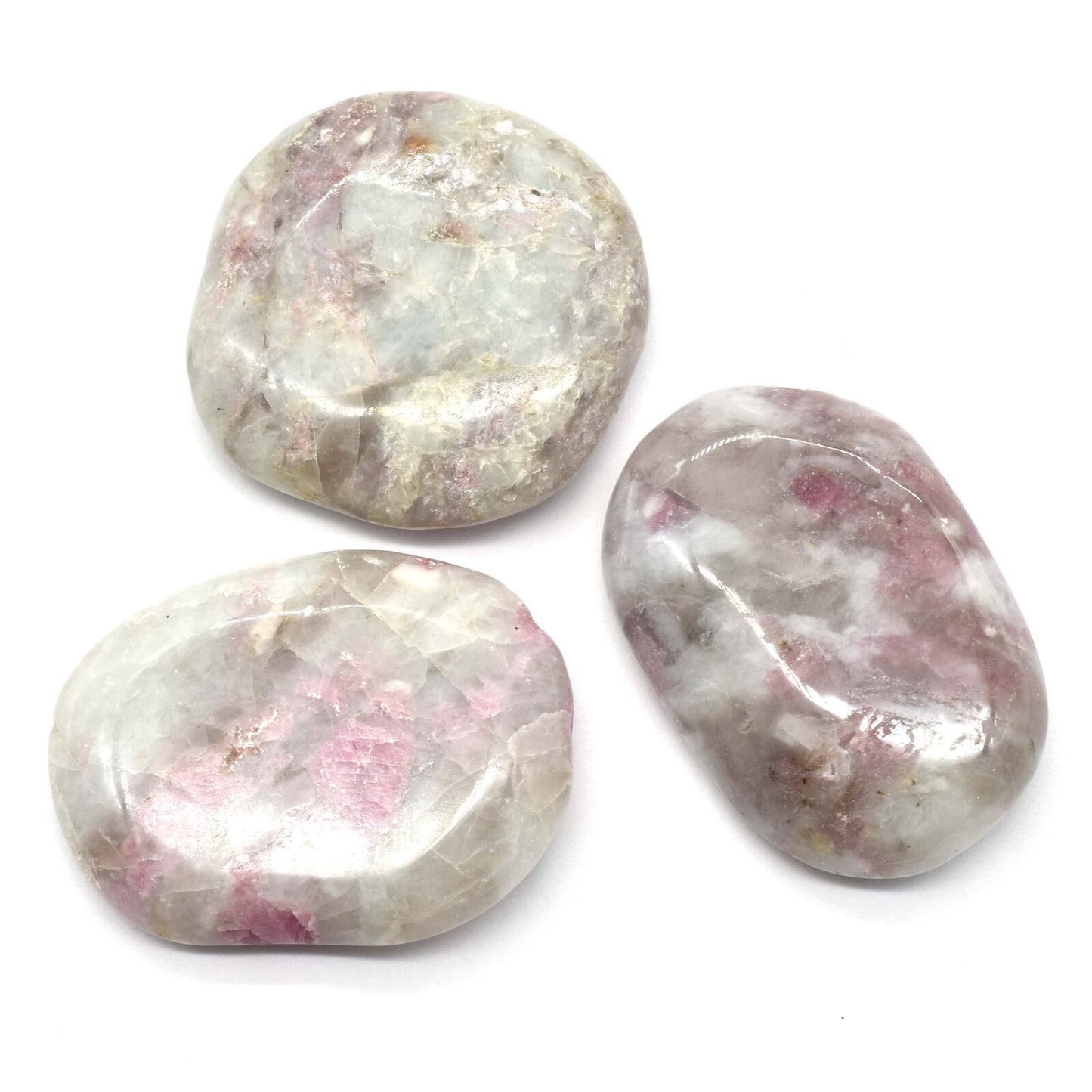 Pink Tourmaline in Quartz Palm Stone [Type 1 - 2pcs]
