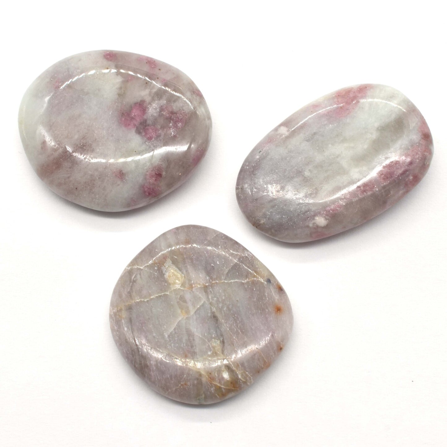 Pink Tourmaline in Quartz Palm Stone [Type 1 - 2pcs]