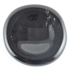 Freeform Obsidian Black Worry Stone