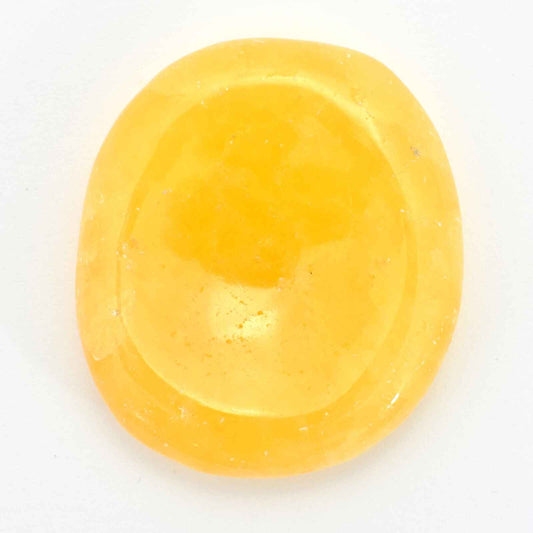 Freeform Calcite Orange Worry Stone