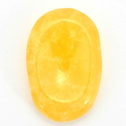 Freeform Calcite Orange Worry Stone