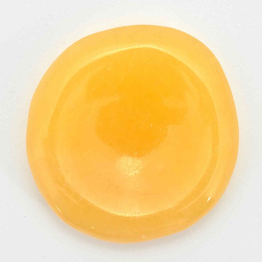 Freeform Calcite Orange Worry Stone