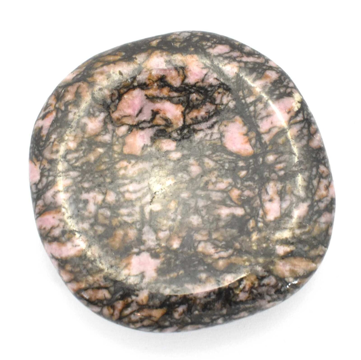 Freeform Rhodonite Worry Stone