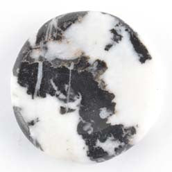Freeform Jasper Zebra Black & White Worry Stone