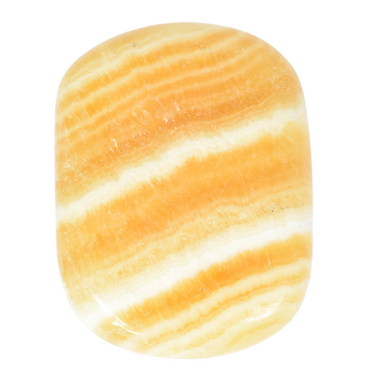 Orange Calcite Rectangle Stone Carving