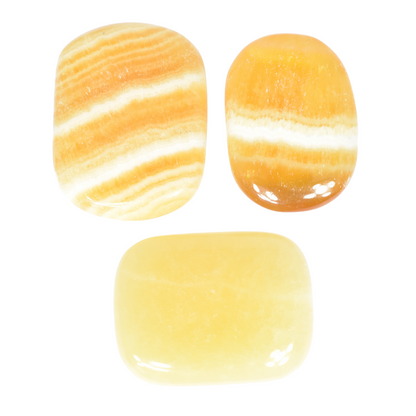 Orange Calcite Rectangle Stone Carving
