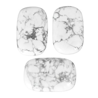 White Howlite Rectangle Stone Carving