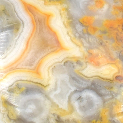 White Crazy Lace Agate Soapstone Carving