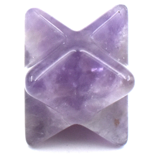 Chevron Amethyst Merkaba Carving