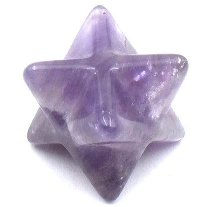 Chevron Amethyst Merkaba Carving