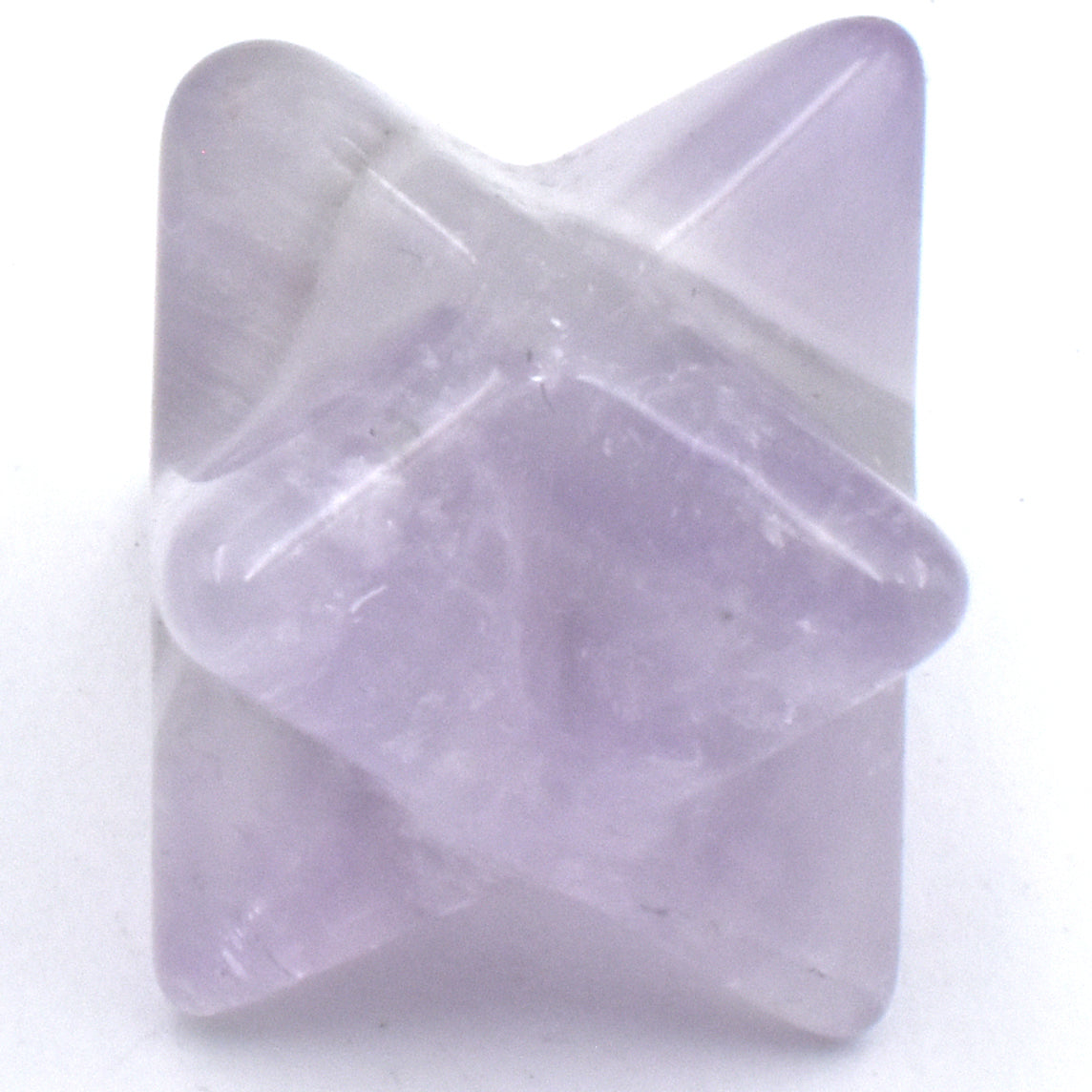 Chevron Amethyst Merkaba Carving [Light]