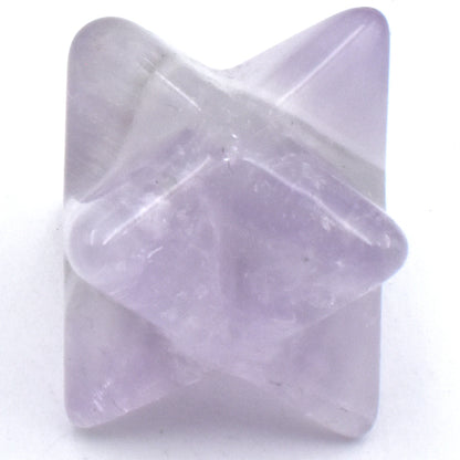 Chevron Amethyst Merkaba Carving [Light]
