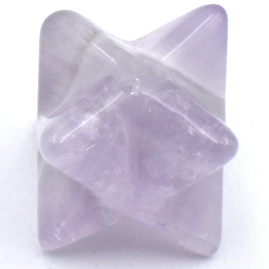 Chevron Amethyst Merkaba Carving [Light]