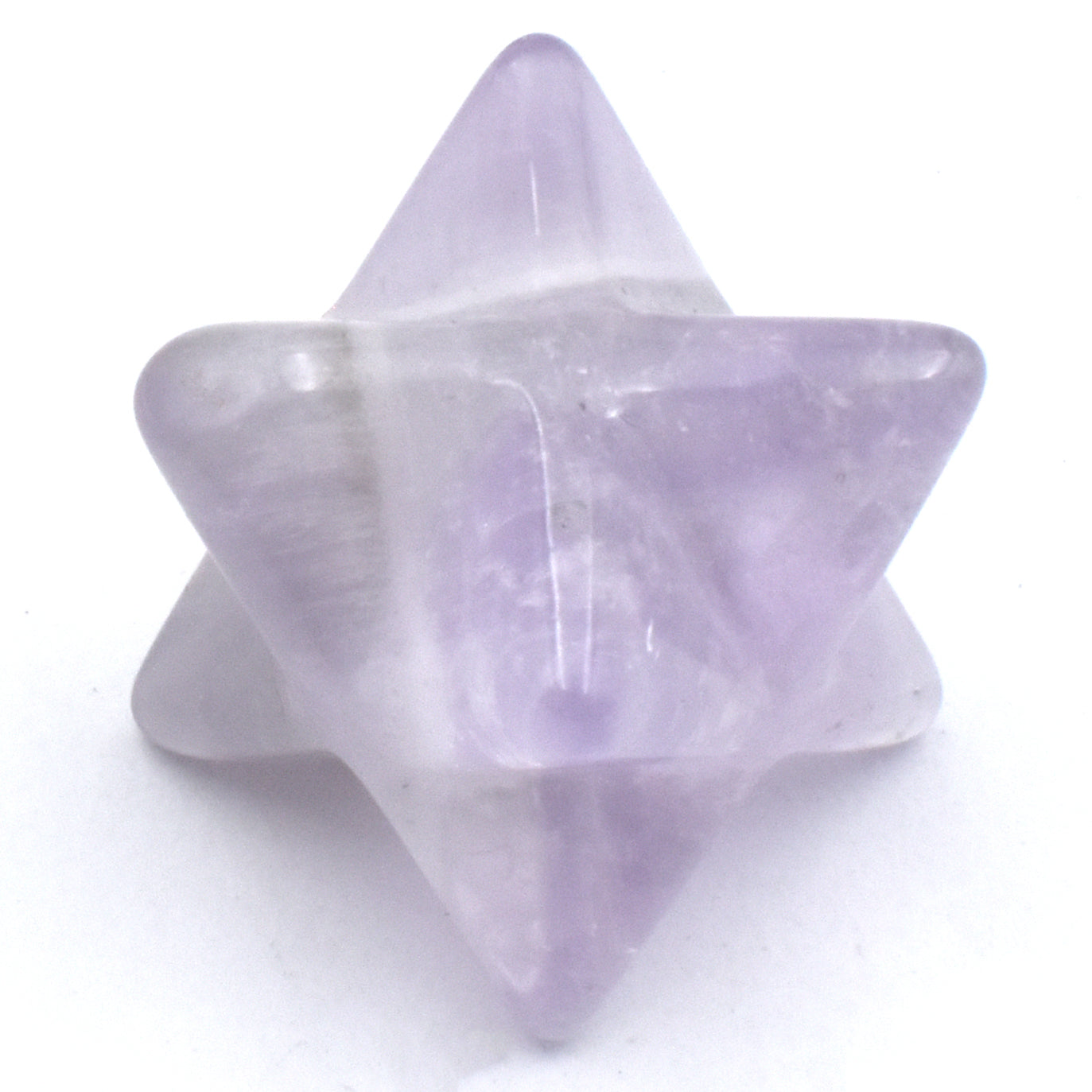 Chevron Amethyst Merkaba Carving [Light]
