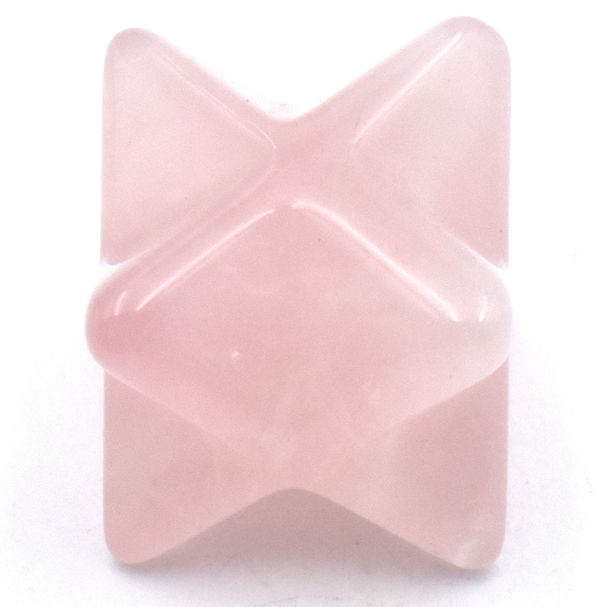 Rose Quartz Merkaba Carving