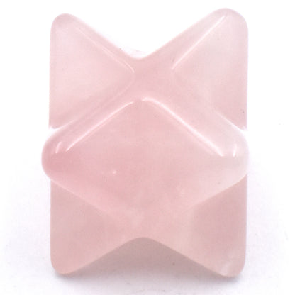 Rose Quartz Merkaba Carving