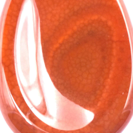 Oval Agate Fire Red Worry Stone