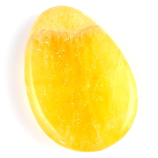 Oval Calcite Orange Worry Stone