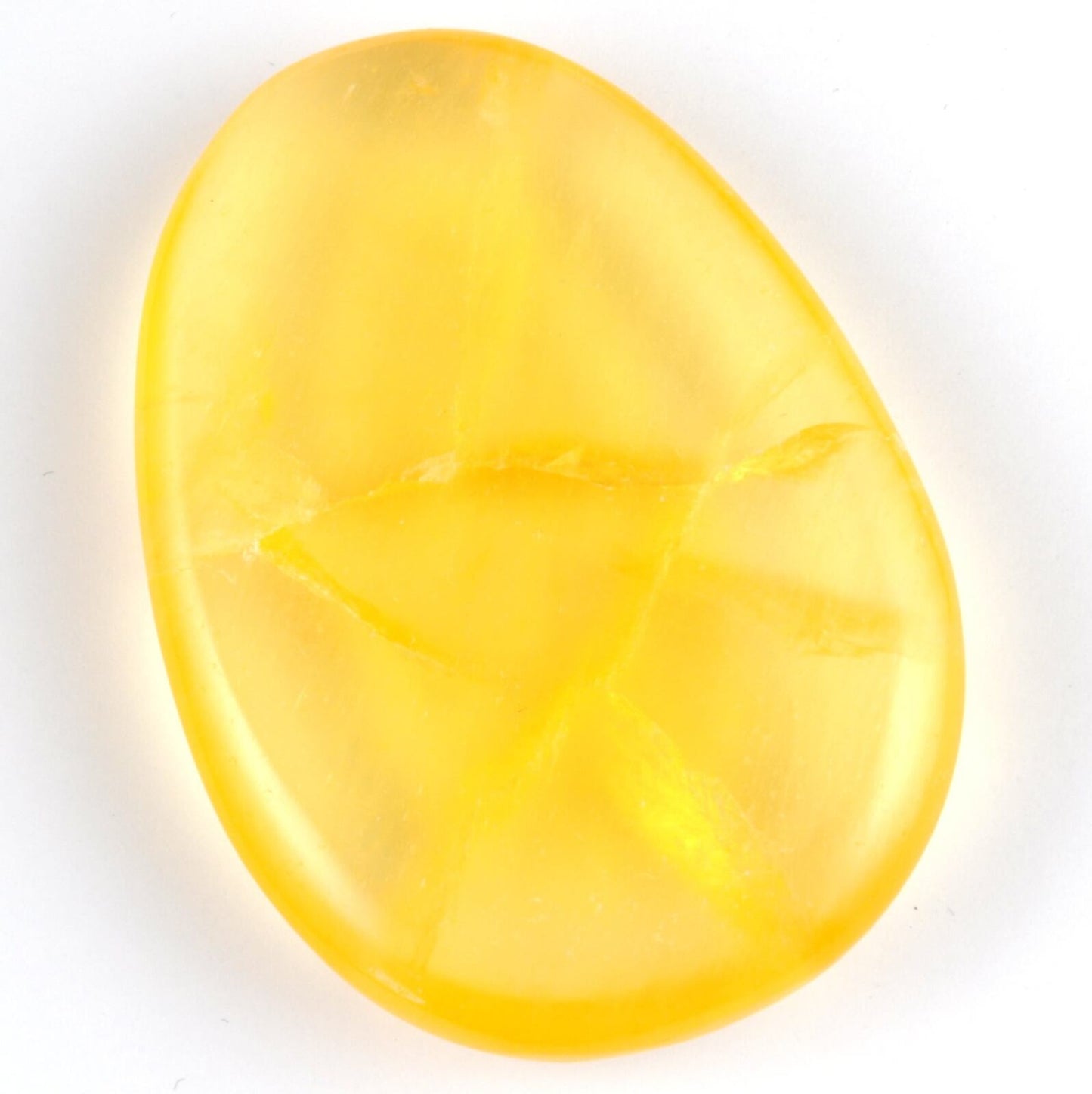 Oval Calcite Orange Worry Stone